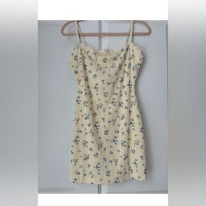 Danielle Guizio Blue Floral Bodycon Mini Dress